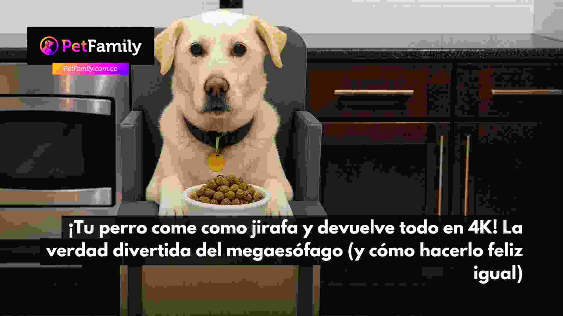 ¡Tu perro come como jirafa y devuelve todo en 4K! La verdad divertida del megaesófago (y cómo hacerlo feliz igual)